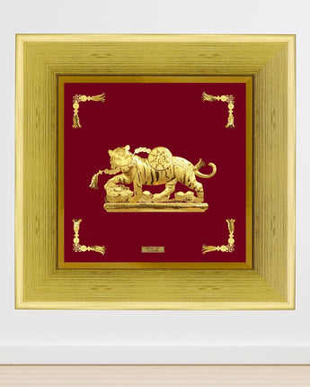 CGS-0718-03 Golden Tiger Brings Power in Frame 18 x 18 cm