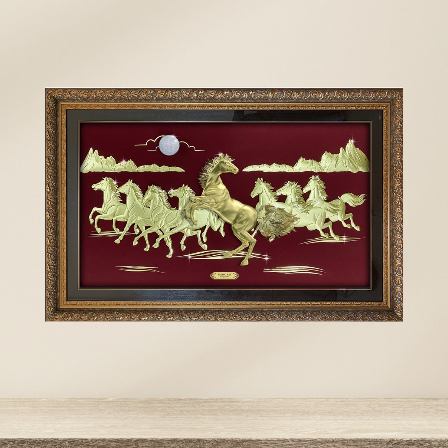 CGS-0805-01 The Horses Run Fast And Tracking To Inform  in Frame 210 x 145  cm