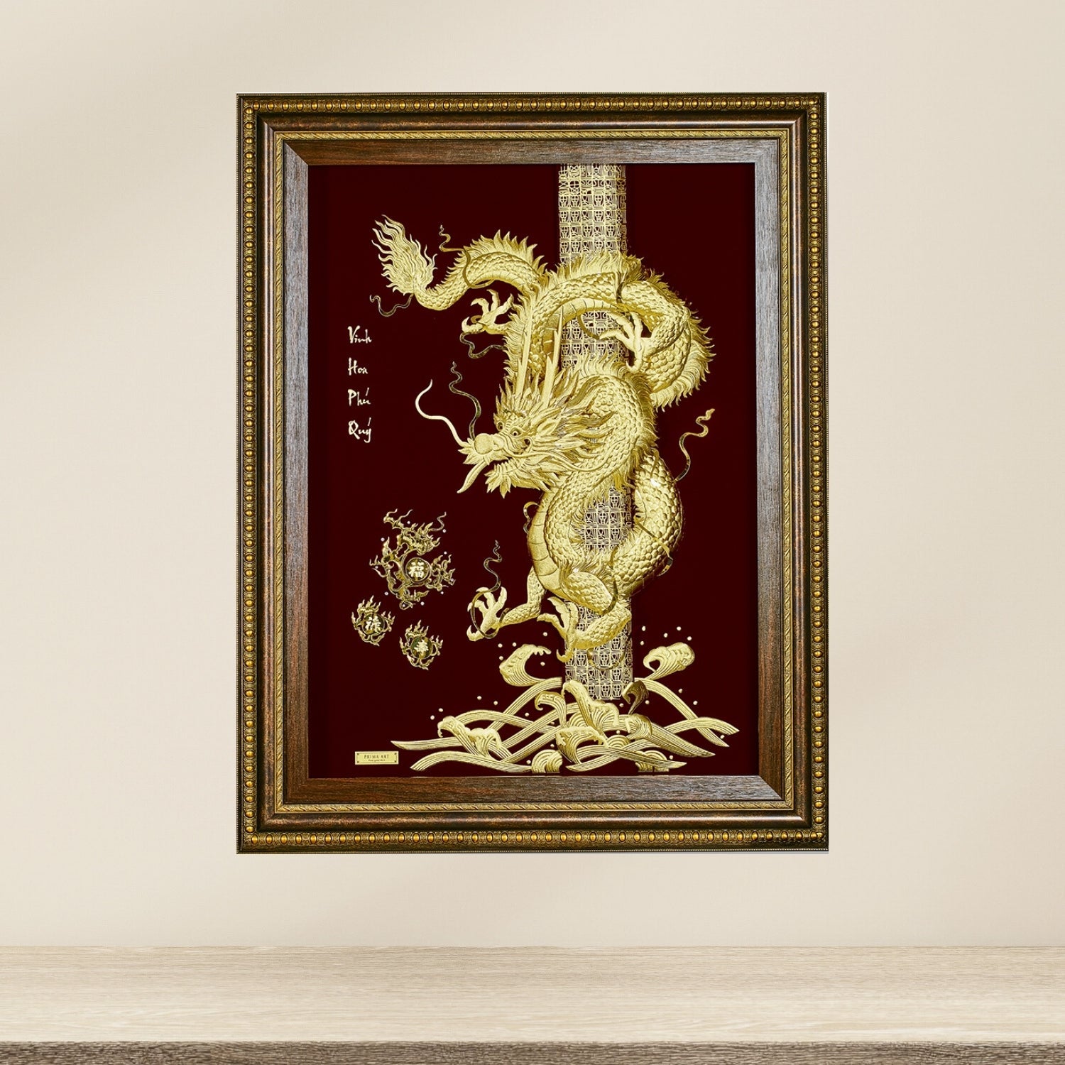 MGS-0023-01 The Powerful And Imperial Dragon in Frame 100 x 125 cm