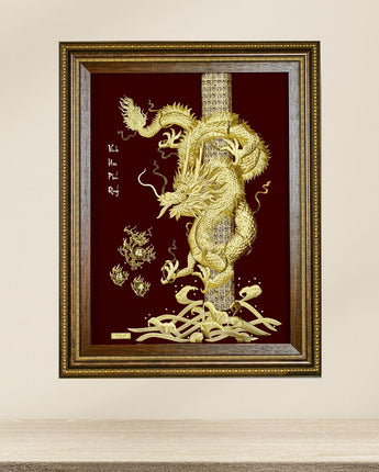 MGS-0023-01 The Powerful And Imperial Dragon in Frame 100 x 125 cm