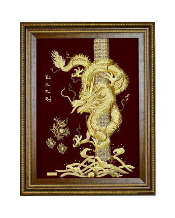 MGS-0023-01 The Powerful And Imperial Dragon in Frame 100 x 125 cm
