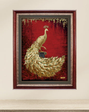 MGS-0048-01 The LUXE, Imperial Peacock In Palace in Frame 100 x 125 cm