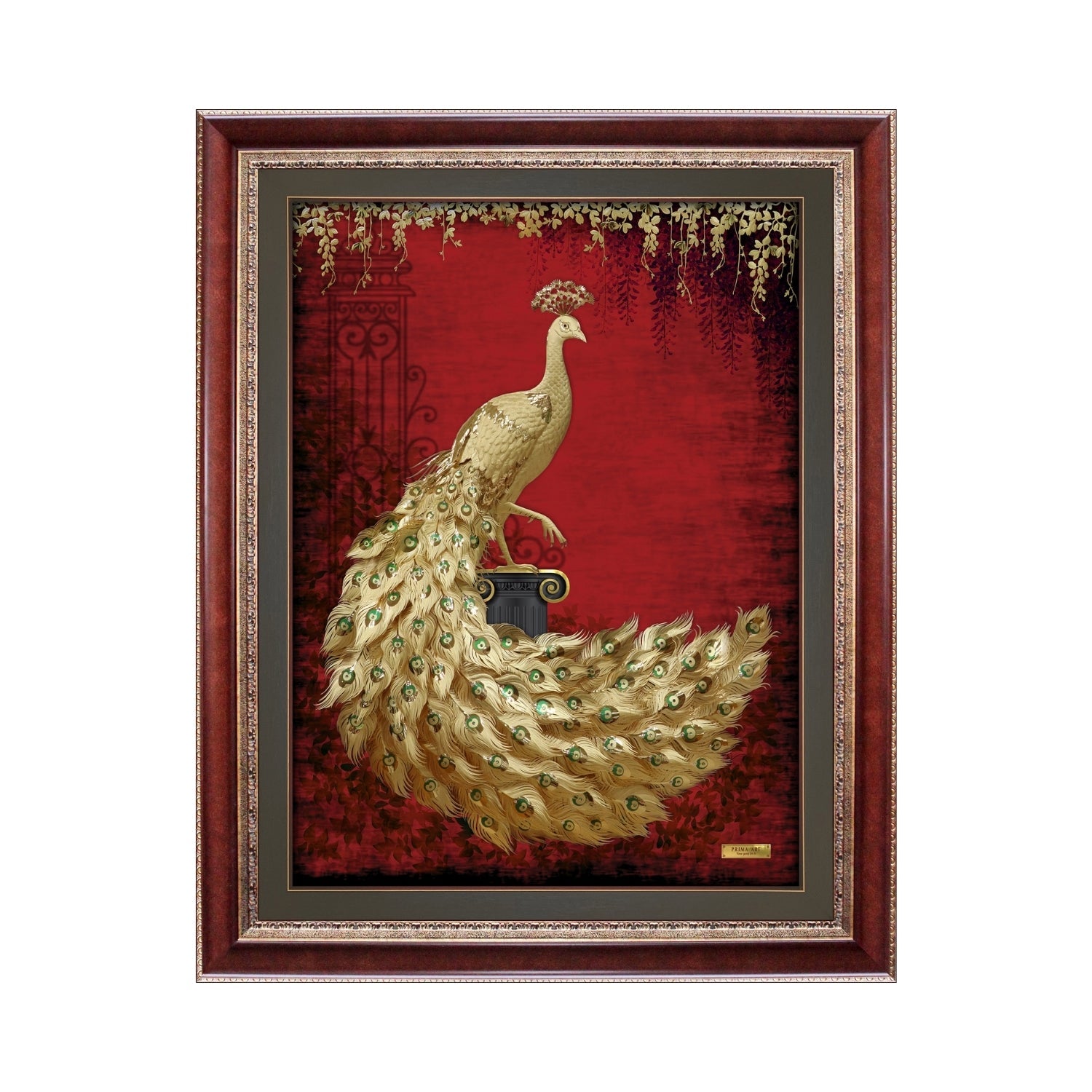 MGS-0048-01 The LUXE, Imperial Peacock In Palace in Frame 100 x 125 cm