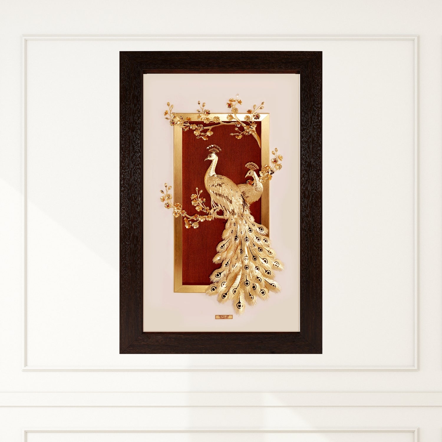 MGS-0052-01 NOBLE Original, Couple Peacocks In Love in Frame 35 x 55 cm