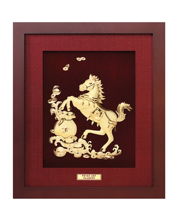 CGS051504 Fortune Horse in Frame 18x20 cm
