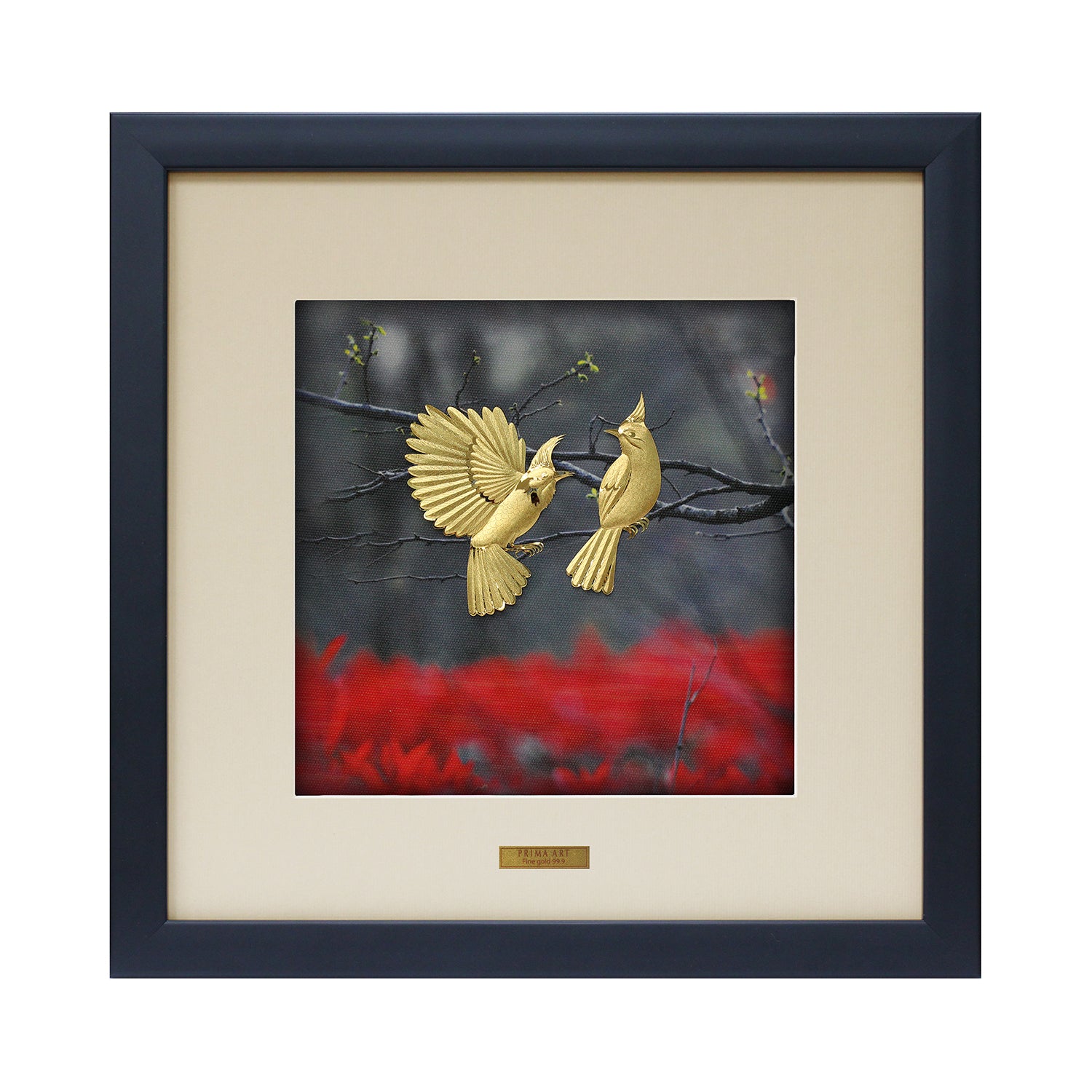 CGS069301 Color Collection Couple Birds in Frame 35x35 cm