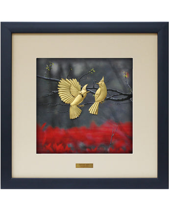 CGS069301 Color Collection Couple Birds in Frame 35x35 cm