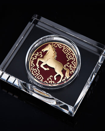 DGS002902 Precious Horse Symbol in Paperweight 12x10 cm